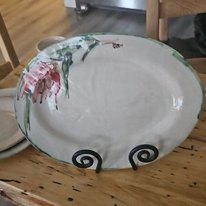 New Hand Painted Oval Plate with Proteas Cape Town